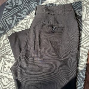 Black cropped dress pants